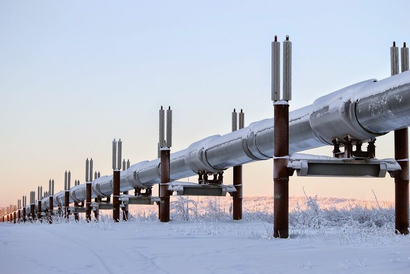 Oil - Oil Pipeline in Winter